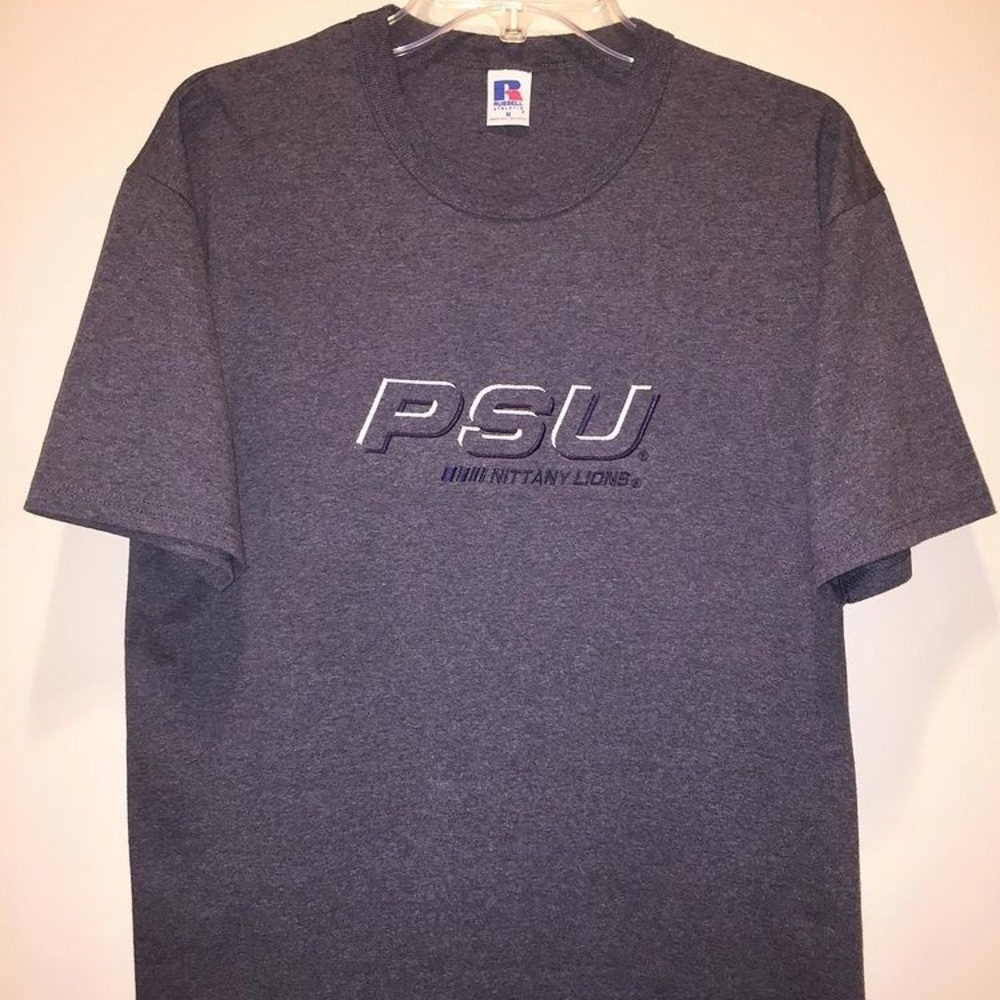 Vintage Russell Athletic PSU Penn State Nittany Lions Embroidered Logo T-Shirt
